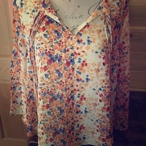 NWT Hippie Laundry WaterColor Peasant Top S & M